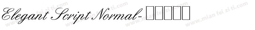 Elegant Script Normal字体转换